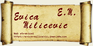 Evica Milićević vizit kartica